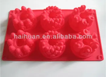 silicone 6-cavity small cake mould