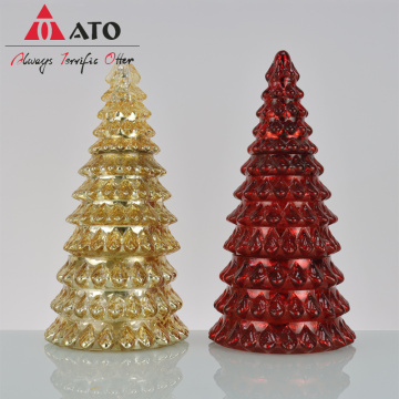 Elegant Glass Christmas Trees for Home Decor Set