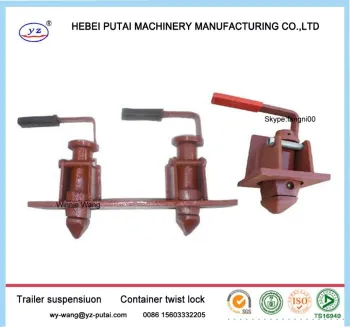 Lashing twist lock for semi automatic trailer container