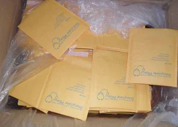 Customized Brown  Kraft Bubble Mailer Bag For Transportation