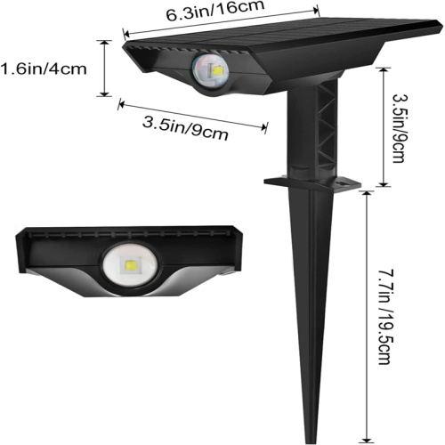 Solar Adjustable LED Wall&Ground Spotlight