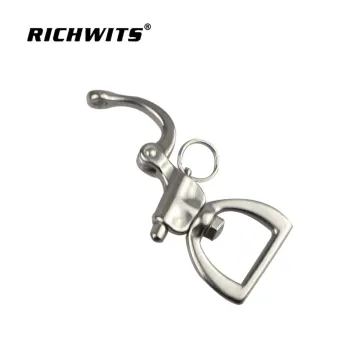 Stainless Steel 316 Spring Snap Shackle Buckle Rigging Marine Grade Swivel Shackle