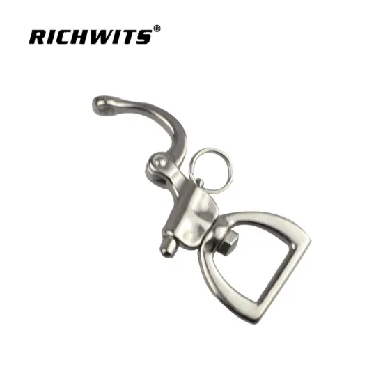 Stainless Steel 316 Spring Snap Shackle Buckle Rigging Marine Grade Swivel Shackle