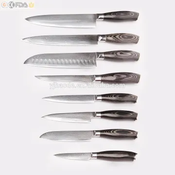 Amazon hot selling 67 layer VG10 damascus knife with wooden gift box damascus steel kitchen knife