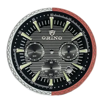 Custom Chronograph watch dial with Chapter ring