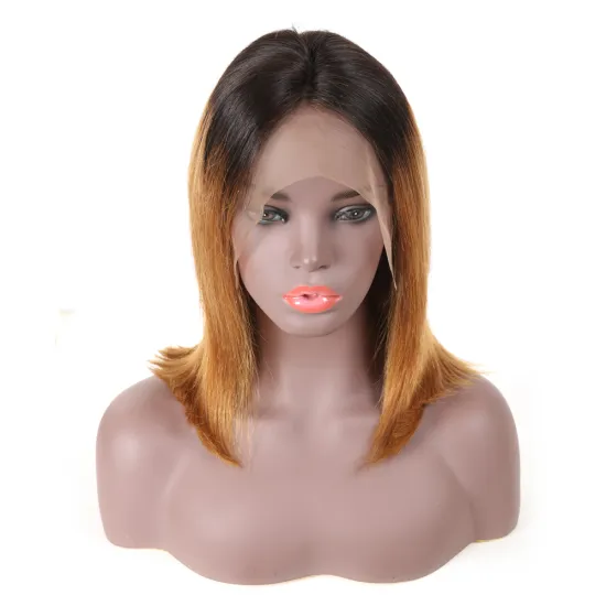 1B/Blonde color Brazilian Hair Lace frontal Bob Wigs with Transparent Lace