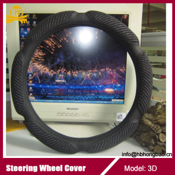 Luxury black car steering wheel cover for Honda, Toyota, Kia