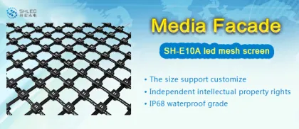 Building Outdoor Advertising Video LED Mesh Media