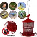 Red Solid Heavy Hanging Bird Feeder