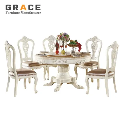 H8802W Royal French Provincial Dining Room Furniture Table Chair Sets