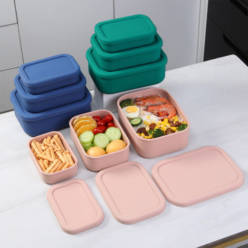 Eco-Friendly Silicone Food Storage Boxes for Kids in Different Sizes