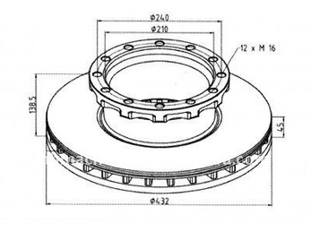 CV60139 High Quality Truck Brake Disc OEM for IVECO VUL