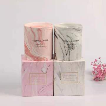 Fine marble ceramic cup scented candle