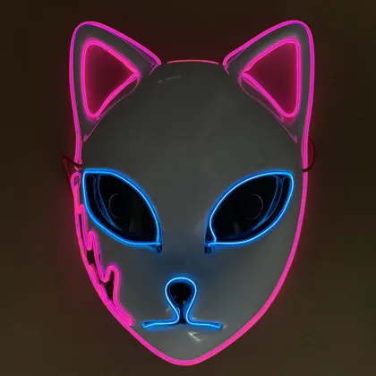 Halloween LED Fox Mask - Best Seller Cosplay Slayer Mask