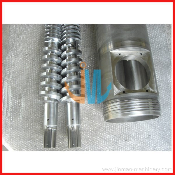 Conical twin screw barrel for Extruders