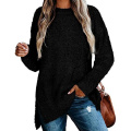 Women's Long Sleeve Fuzzy Knitted Sweater