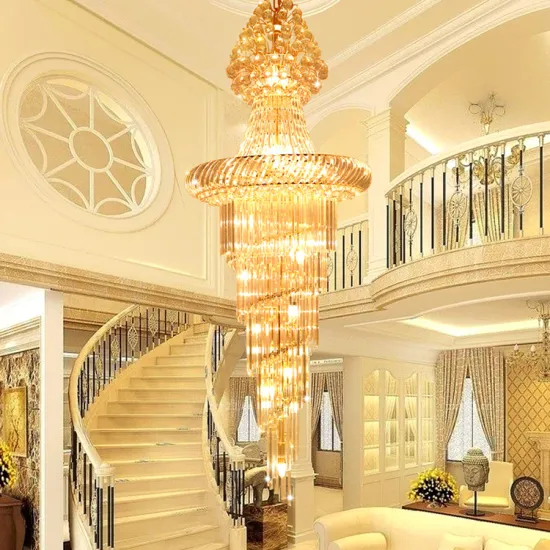 Bespoke hotel lobby crystal chandelier lamp