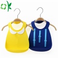 BPA Free Fashion Gentlemen Suit shape Silicone Bibs