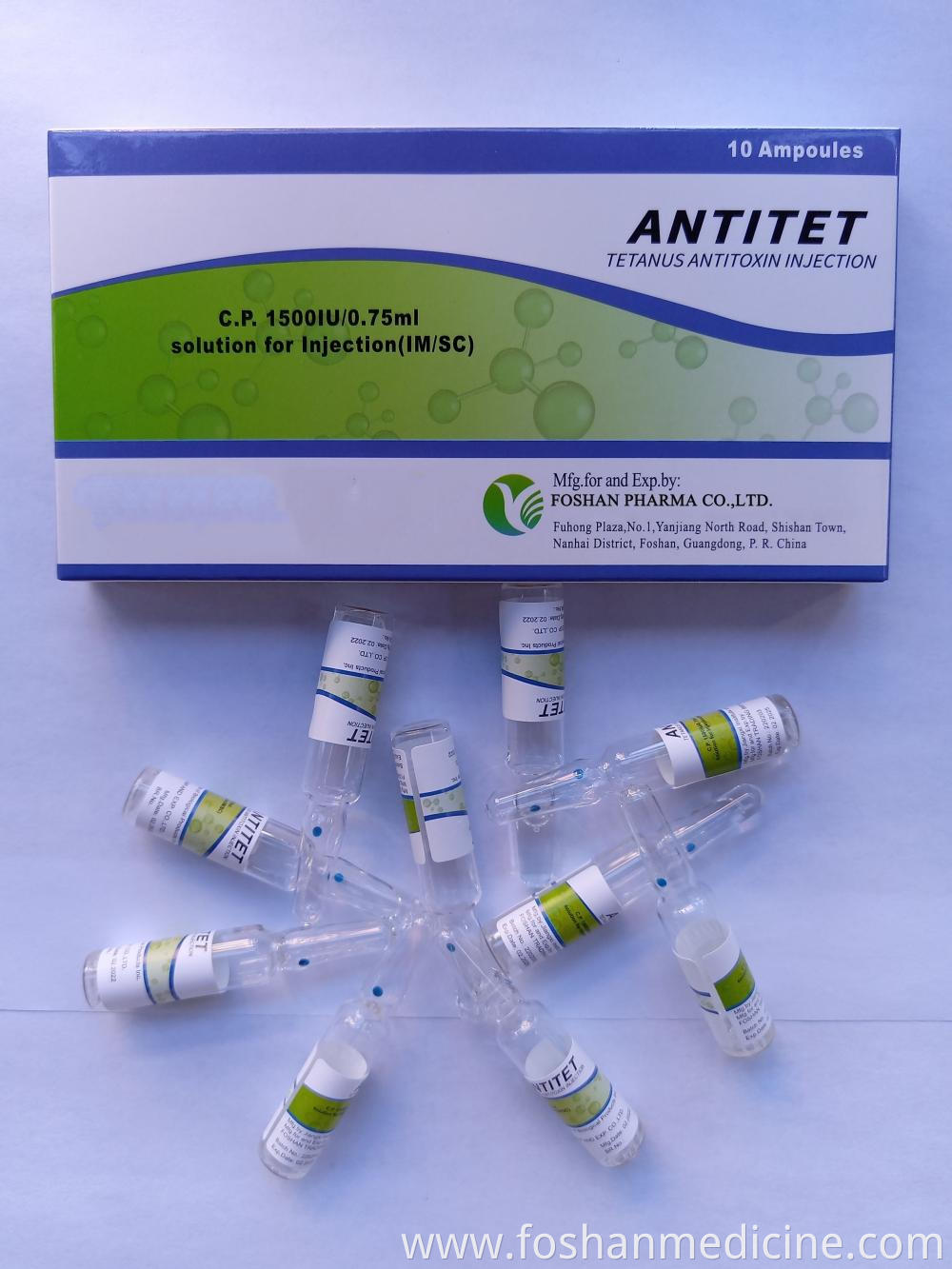 Best Tetanus Antitoxin Injection 1500IU/0.75ml for Human Manufacturer ...
