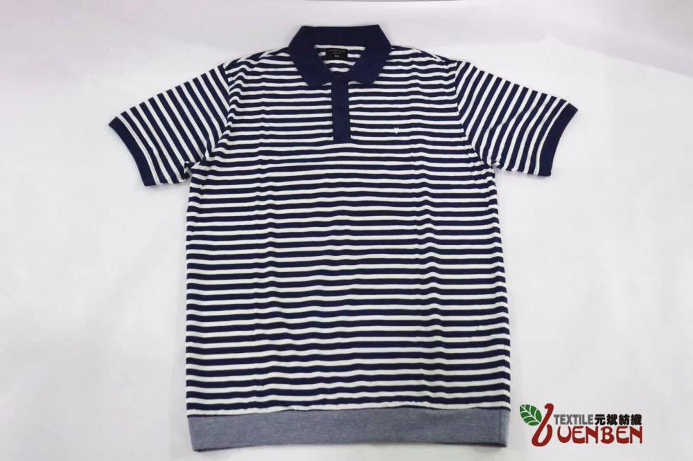 Polo YD Stripe avec ourlet côtelé pour homme