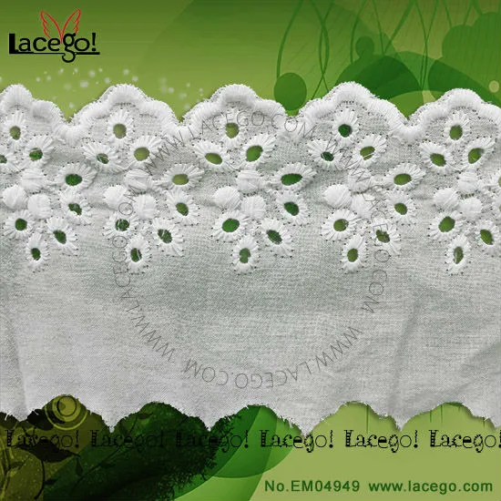 embroidery designs flower lace trimming