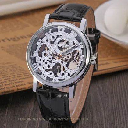 Winner Original Factory Luxury Skeleton Mechanical Custom Watch Wholesale In Alibaba