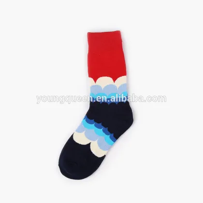 HW231 Ms. socks British wind wave happy socks 100% cotton tube socks