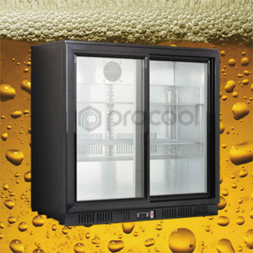 undercounter glass door cooler for drinks and beer