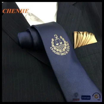 custom made polyester woven school uniform ties with logo