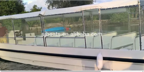 SANJ High speed Fiberglass 30 People ferry boat vessel used for lake