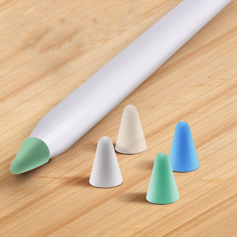 4PCS/SET Mute Silicone Replacement Tip Case Nib Cover Skin for Apple Pencil 1st 2nd Stylus Touchscreen Pen Accessories
