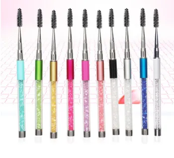 Professional Rhinestone Lash Brush: Crystal Mascara, Eyelash Brushes & Makeup Eyebrow Brushes Set