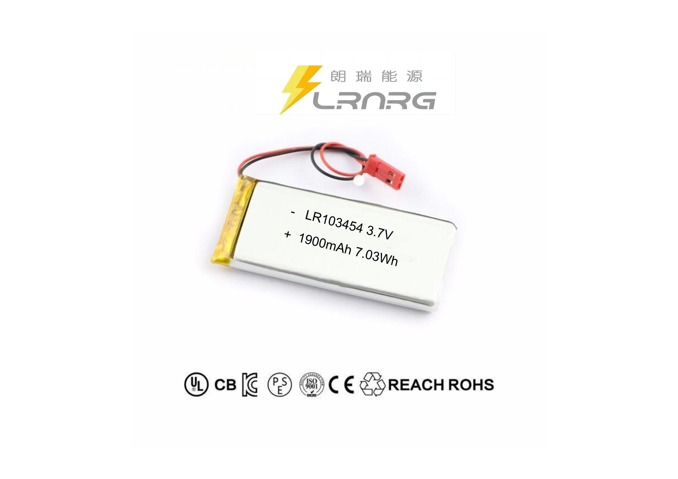 3.7V103454 1900mAh 1 3.7V103454 1900mAh 1