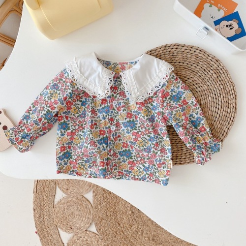 Children's Baby Girl Autumn Long Sleeve Casual Shirt