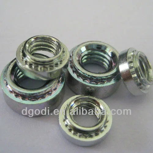 china manufacturing zinc plated steel clinch nut fastener