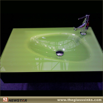 Hotel glass vanities