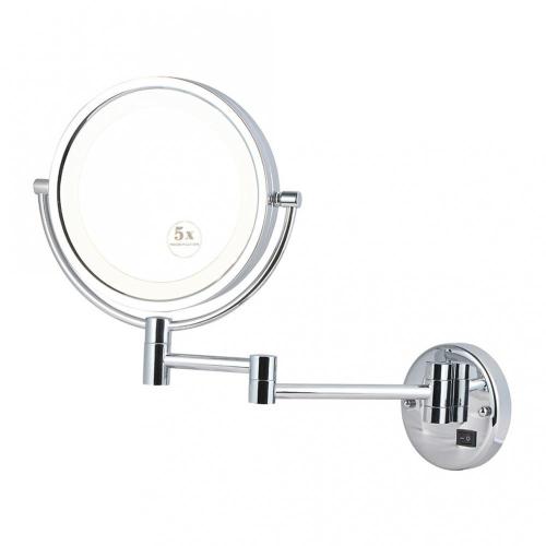 Extensible magnifying bathroom wall mirror