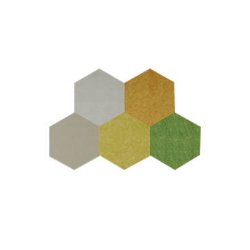 Painel acústico de fibra de poliéster hexagonal para paredes