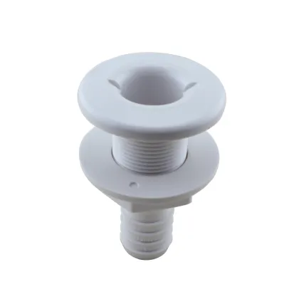 Marine Hardware Plastic Thru Hull Outlets 1" inch straight thru-hull fittings
