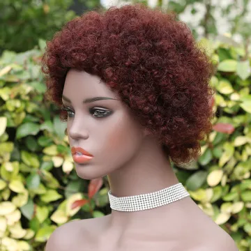 Short Brazil Hair Curly Pixie Cut Wig Human Hair Pre Bob Wigs Kinky Curl Human Hair machine made Wigs