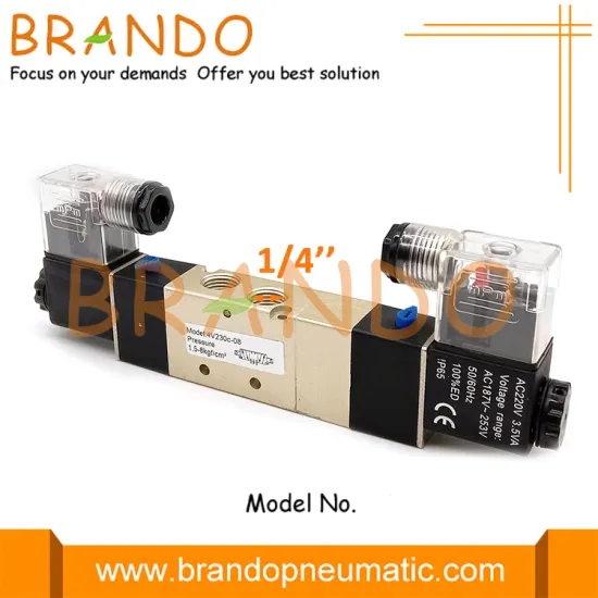 1/4'' 4V230C-08 5/3 Way Pneumatic Air Control Valve