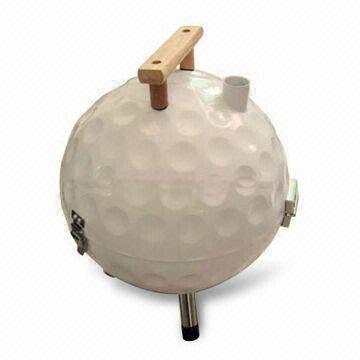 Golf Ball Shape Portable BBQ Grill, Made of Iron and Enamel, with Painting