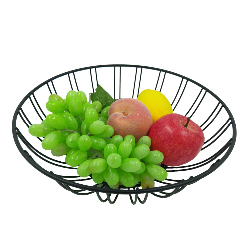 Fruit Hamper Black Metal Iron wire creative kitchen vegetable rack fruit basket holder Manufactory