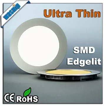 ultra thin edgelit round led panel light with CE ROHS