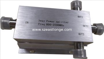 3 Way Silver Power Divider/splitter 2500mhz With 50Ω I/o Impedance