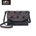 Fashion stylish cheap crossbody geometric folding messenger bag shoulder bag with PU strap