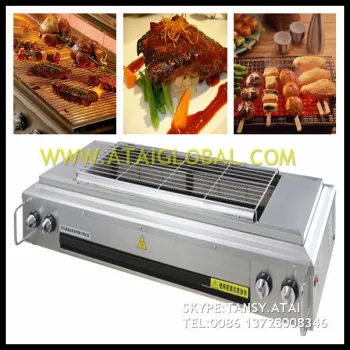 Indoor gas bbq grill for vending barbecue grill