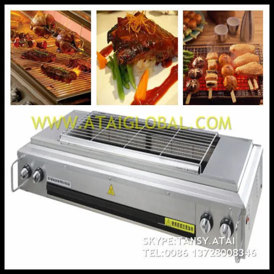 Indoor gas bbq grill for vending barbecue grill