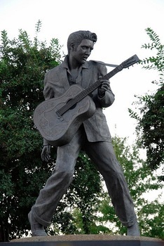 bronze life size Elvis statue