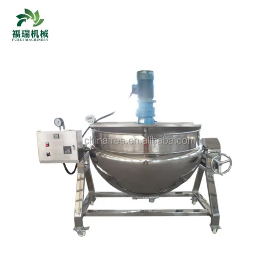 Large Capacity Cooking Kettle with Agitator: 300L & 50L Options Available